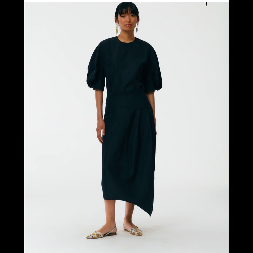 Tibi-Italian Sporty Nylon Asymmetrical Balloon Skirt